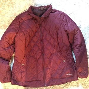 Eddie Bauer Women's Puffer Jacket - Deep Burgundy XL